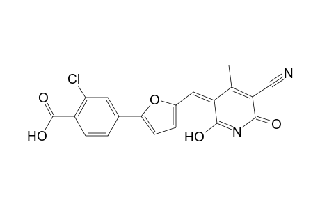 benzoic acid, 2-chloro-4-[5-[(Z)-(5-cyano-2-hydroxy-4-methyl-6-oxo-3(6H)-pyridinylidene)methyl]-2-furanyl]-