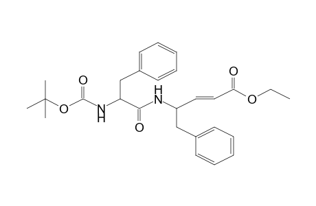 2-(E)-Pentenoic acid, (4S)-4-[(t-butoxycarbonyl-(S)-phenylalanyl)amino]-5-phenyl-, ethyl ester