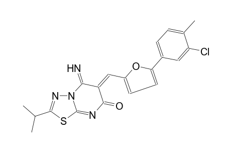 7H-[1,3,4]thiadiazolo[3,2-a]pyrimidin-7-one, 6-[[5-(3-chloro-4-methylphenyl)-2-furanyl]methylene]-5,6-dihydro-5-imino-2-(1-methylethyl)-, (6Z)-