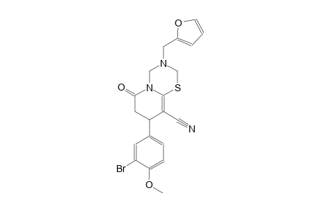 2H,6H-pyrido[2,1-b][1,3,5]thiadiazine-9-carbonitrile, 8-(3-bromo-4-methoxyphenyl)-3-(2-furanylmethyl)-3,4,7,8-tetrahydro-6-oxo-