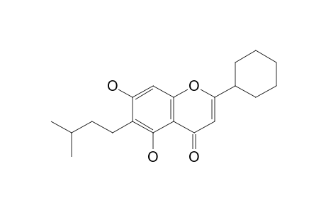 2-Cyclohexyl-5,7-dihydroxy-6-(3-methylbutyl)-1-benzopyran-4-one