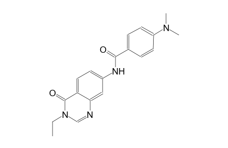 benzamide, 4-(dimethylamino)-N-(3-ethyl-3,4-dihydro-4-oxo-7-quinazolinyl)-