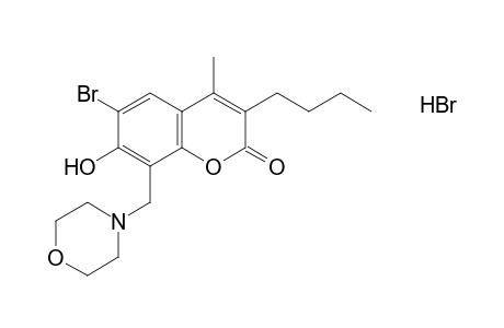 6-bromo-3-butyl-7-hydroxy-4-methyl-8-(morpholinomethyl)coumarin, hydrobromide