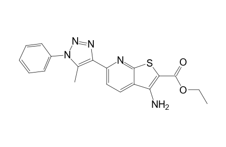 Ethyl 3-amino-6-(5-methyl-1-phenyl-1H-1,2,3-triazol-4-yl)thieno[2,3-b]pyridine-2-carboxylate