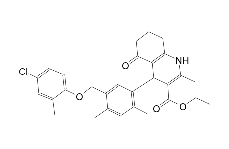 ethyl 4-{5-[(4-chloro-2-methylphenoxy)methyl]-2,4-dimethylphenyl}-2-methyl-5-oxo-1,4,5,6,7,8-hexahydro-3-quinolinecarboxylate