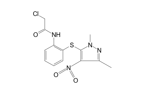 2-chloro-2'-[(1,3-dimethyl-4-nitropyrazol-5-yl)thio]benzanilide