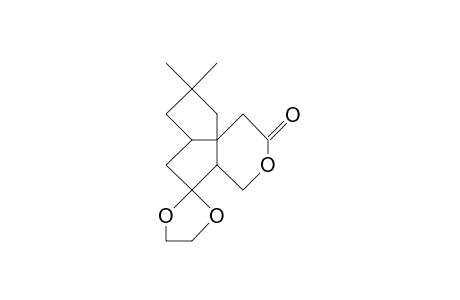 (4AS, 6aS,9aR)-octahydro-5,5-ethylenedioxy-8,8-dimethyl-2-oxo-pentaleno(1,6a-C)pyran