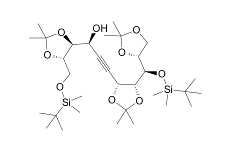 (1S)-3-[(4R,5R)-5-[(R)-[tert-butyl(dimethyl)silyl]oxy-[(4R)-2,2-dimethyl-1,3-dioxolan-4-yl]methyl]-2,2-dimethyl-1,3-dioxolan-4-yl]-1-[(4S,5S)-5-[[tert-butyl(dimethyl)silyl]oxymethyl]-2,2-dimethyl-1,3-dioxolan-4-yl]-2-propyn-1-ol