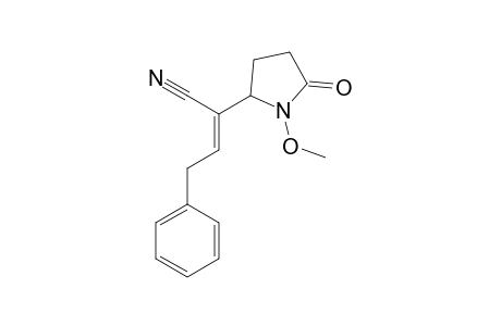 2-Butenenitrile, 4-phenyl-2-(1-methoxypyrrolidin-2-on-5-yl)-