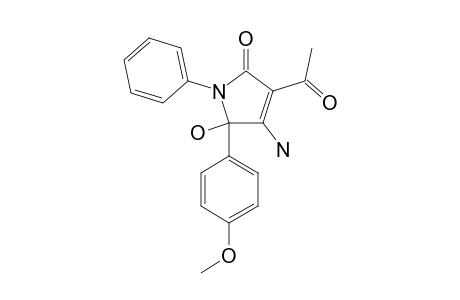 3-ACETYL-4-AMINO-5-HYDROXY-5-p-METHOXYPHENYL-1-PHENYLPYRROL-2(5H)-ONE
