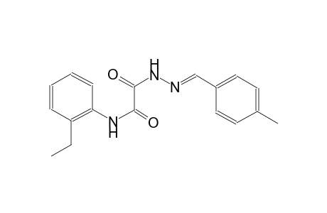 Oxalic acid, monoamide monohydrazide, N-(2-ethylphenyl)-N''-(4-methylbenzylideno)-