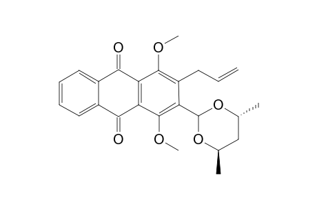 (4'R,6'R)-1,4-dimethoxy-2-(4',6'-dimethyl-1',3'-dioxan-2'-yl)-3-(prop-2''-enyl)anthraquinone