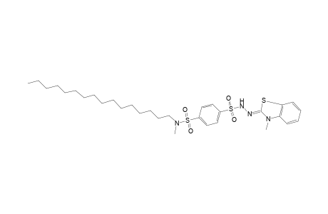 p-(hexadecylmethylsulfamoyl)benzenesulfonic acid, (3-methyl-2-benzothiazolinylidene)hydrazide