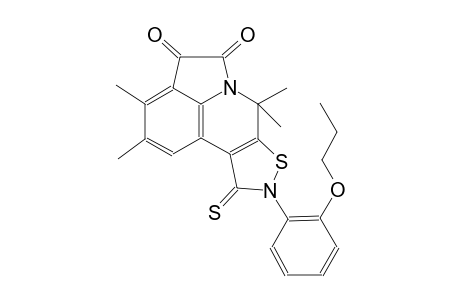 2,3,7,7-tetramethyl-9-(2-propoxyphenyl)-10-thioxo-9,10-dihydro-7H-isothiazolo[5,4-c]pyrrolo[3,2,1-ij]quinoline-4,5-dione