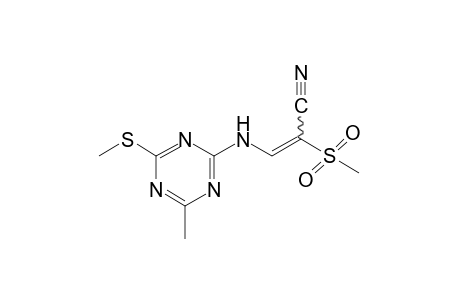 3-{[4-methyl-6-(methylthio)-s-triazin-2-yl]amino}-2-(methylsulfonyl)acrylonitrile