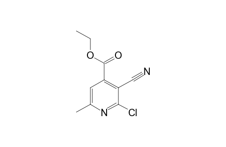 2-chloro-3-cyano-6-methylisonicotinic acid, ethyl ester