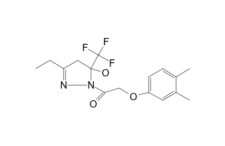 2-Pyrazoline, 3-ethyl-5-hydroxy-5-trifluoromethyl-1-(3,4-dimethylphenoxyacetyl)-