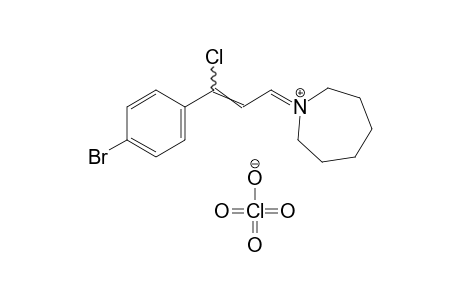 1-(p-bromo-gamma-chlorocinnamylidene)hexahydro-1H-azepinium perchlorate