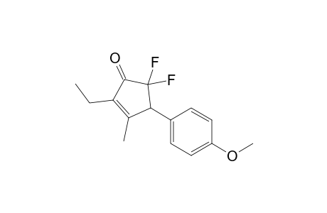 2-ETHYL-5,5-DIFLUORO-4-(4-METHOXYPHENYL)-3-METHYL-2-CYCLOPENTEN-1-ONE