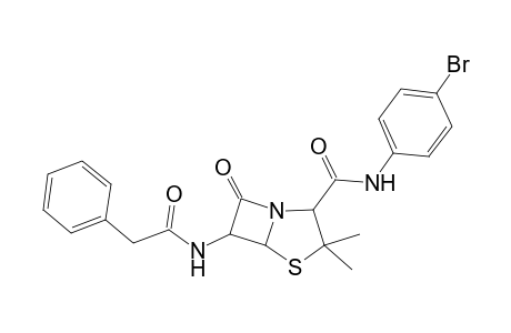 N-(4-bromophenyl)-3,3-dimethyl-7-oxo-6-(2-phenylacetamido)-4-thia-1-azabicyclo[3.2.0]heptane-2-carboxamide