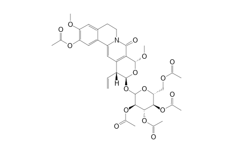 2-Acetoxy-12-ethenyl-3,9-dimethoxy-8-oxobenzo[a]pyrano[3,4-g]quinolizine-11-yloxyglucosidetetraacetate