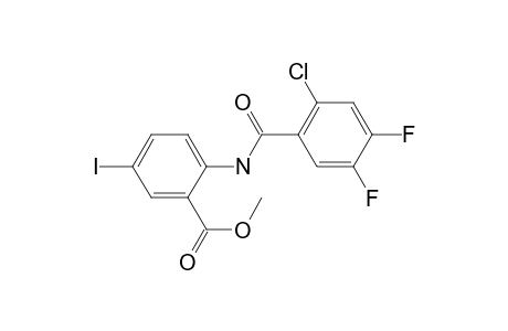 2-[[(2-chloro-4,5-difluorophenyl)-oxomethyl]amino]-5-iodobenzoic acid methyl ester