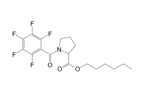 L-Proline, N-(pentafluorobenzoyl)-, hexyl ester