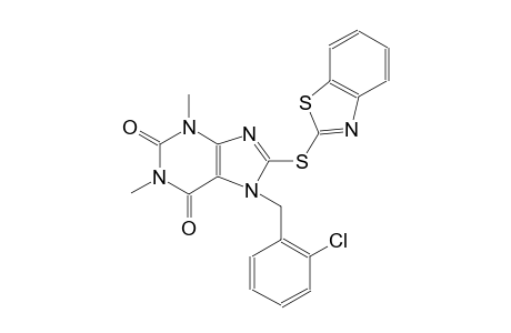 8-(1,3-benzothiazol-2-ylsulfanyl)-7-(2-chlorobenzyl)-1,3-dimethyl-3,7-dihydro-1H-purine-2,6-dione