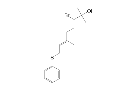 3-Bromo-2,6-dimethyl-8-phenylthiooct-6-en-2-ol