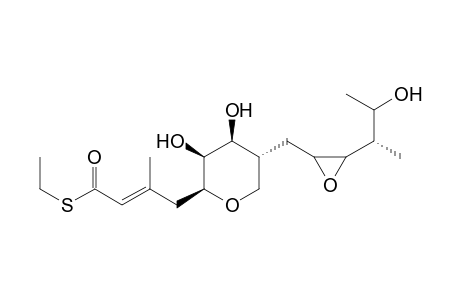 2-Butenethioic acid, 3-methyl-4-[tetrahydro-3,4-dihydroxy-5-[[3-(2-hydroxy-1-methylpropyl) oxiranyl]methyl]-2H-pyran-2-yl]-, S-ethyl ester, [2S-[2.alpha.(E),3.beta.,4.beta.,5.alpha.[2R*,3R*(1R*,2R*)]]]-