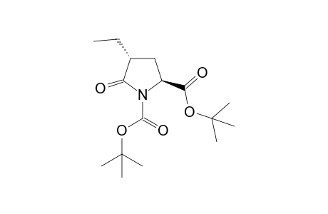 TERT.-BUTYL-(2S,4S)-N-TERT.-BUTOXYCARBONYL-4-ETHYLPYROGLUTAMATE;TRANS-ISOMER