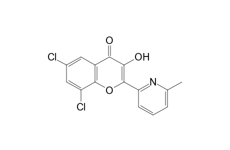 6,8-dichloro-3-hydroxy-2-(6-methyl-2-pyridyl)chromone