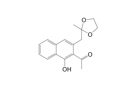 1-{1-Hydroxy-3-[(2-methyl-1,3-dioxolan-2-yl)methyl]naphthalen-2-yl}ethanone