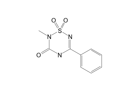 2-methyl-5-phenyl-2H-1,2,4,6-thiatriazin-3(4H)-one, 1,1-dioxide