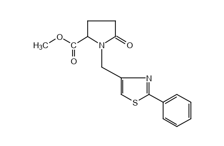 5-oxo-1-[(2-phenyl-4-thiazolyl)methyl]-2-pyrrolidinecarboxylic acid, methyl ester