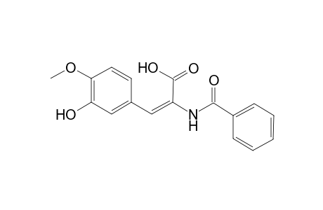 (2E)-2-(benzoylamino)-3-(3-hydroxy-4-methoxyphenyl)-2-propenoic acid