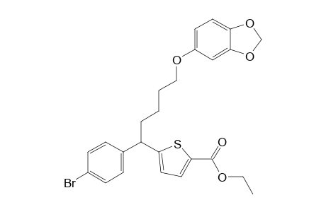 ethyl 5-(5-(benzo[d][1,3]dioxol-5-yloxy)-1-(4-bromophenyl)pentyl)thiophene-2-carboxylate