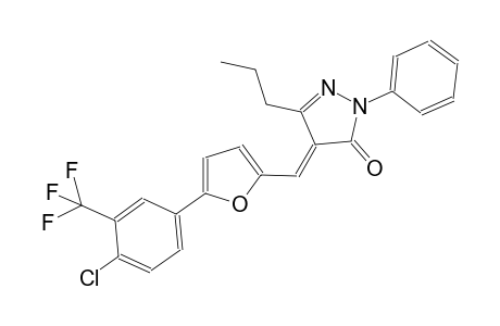 (4E)-4-({5-[4-chloro-3-(trifluoromethyl)phenyl]-2-furyl}methylene)-2-phenyl-5-propyl-2,4-dihydro-3H-pyrazol-3-one