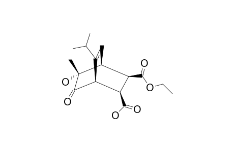 (1RS,2RS,3SR,4RS,5SR)-3-ETHOXYCARBONYL-5-HYDROXY-7-ISOPROPYL-5-METHYL-6-OXO-BICYCLO-[2.2.2]-OCT-7-ENE-2-CARBOXYLIC-ACID