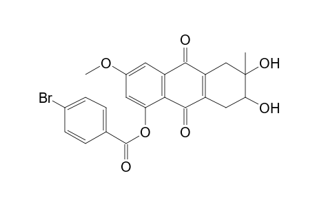 5-(p-Bromobenzoyloxy)-1,2,3,4-tetrahydro-trans-2,trans-3-dihydroxy-7-methoxy-cis-2-methylanthraquinone