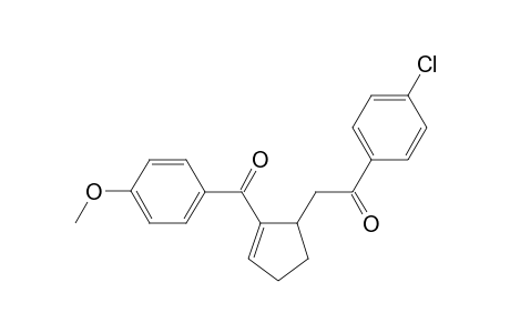 1-(4-chlorophenyl)-2-[2-(4-methoxybenzoyl)cyclopent-2-en-1-yl]ethanone