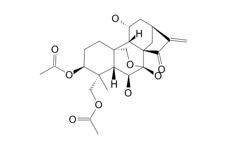 MAOESIN_C;3-BETA,19-DIACETOXY-6-BETA,7-BETA,11-ALPHA-TRIHYDROXY-7-ALPHA,20-EPOXY-ENT-KAUR-16-EN-15-ONE