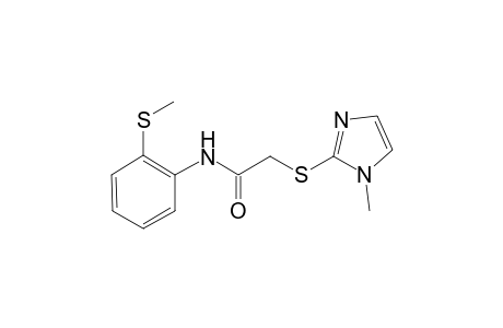 2-[(1-Methyl-1H-imidazol-2-yl)sulfanyl]-N-[2-(methylsulfanyl)phenyl]acetamide