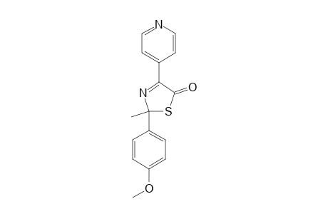 2-(4-METHOXYPHENYL)-2-METHYL-4-(PYRIDIN-4-YL)-2,3-DIHYDRO-1,3-THIAZOL-5(2H)-ONE