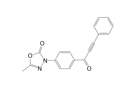 5-Methyl-3-[p-(3'-phenylpropyn-1'-oyl)phenyl]-2,3-dihydro-2-oxo-1,3,4-oxadiazole