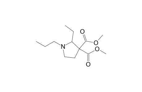 Dimethyl 1-propyl-2-ethylpyrrolidine-3,3-dicarboxylate