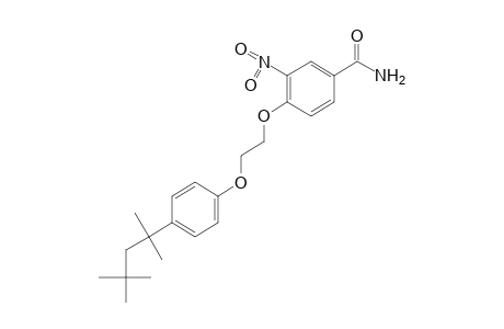 3-nitro-4-{2-[p-(1,1,3,3-tetramethylbutyl)phenoxy]ethoxy}benzamide