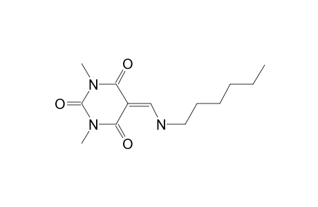 Pyrimidine-2,4,6(1H,3H,5H)-trione, 5-hexylaminomethylene-1,3-dimethyl-