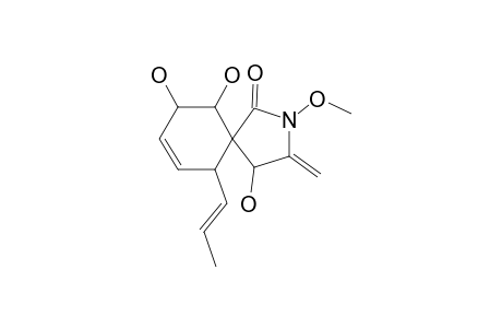SPIROSTAPHYLOTRICHIN-O;4,9,10-TRIHYDROXY-2-METHOXY-3-METHYLIDENE-6-[(E)-PROP-1-ENYL]-2-AZASPIRO-[4.5]-DEC-7-EN-1-ONE