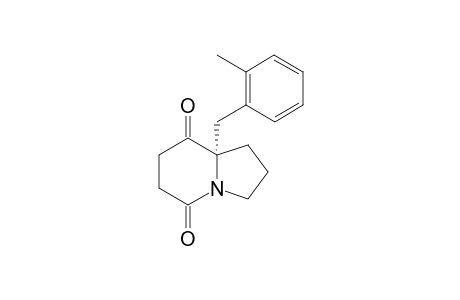 (S)-8a-(2-methylbenzyl)hexahydroindolizine-5,8-dione